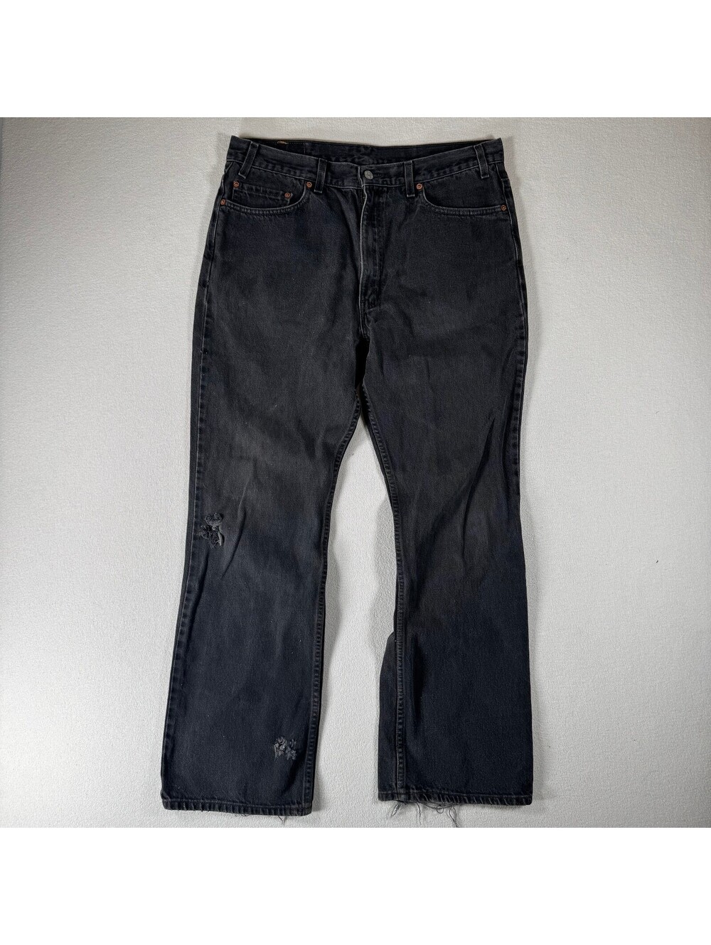 Vintage Levi's 517 Boot Cut Black Denim Jeans W38 L32